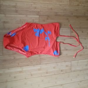 Tory Burch cutout halter one piece swimsuit